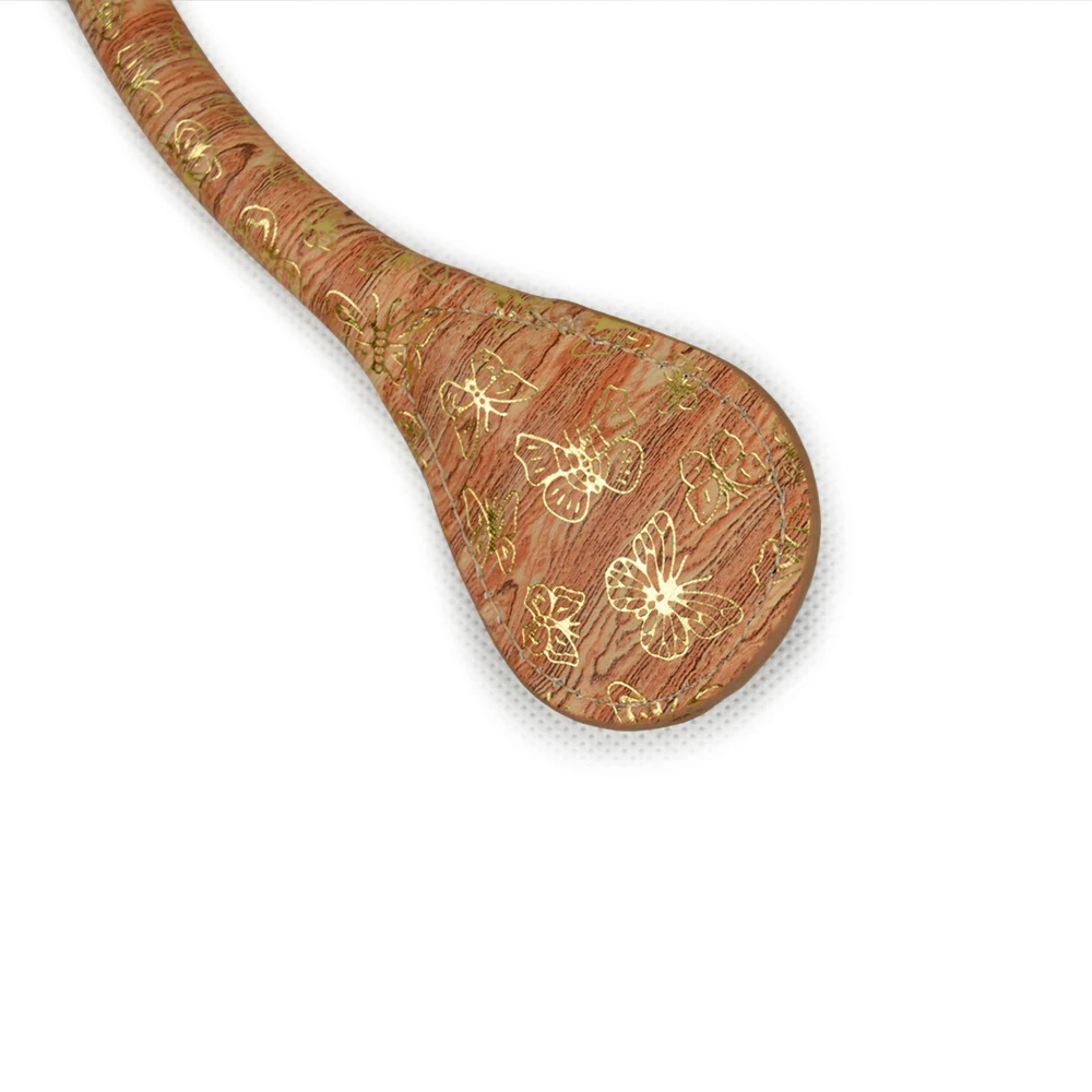 Tanqu Короткие Длинные древесины Блестящий цветочный принт кожа PU ручка для Obag Мини Классический шик O сумка