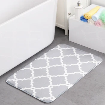 

Soft comfortable chronic springback SBR 3D flowers pattern memory foam door mat