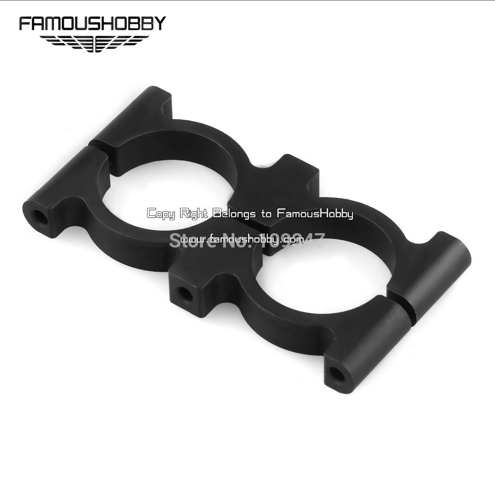 Famoushobby FA023 New aluminum dual tube clamp for 25mm tube for 1 pairin Gimbal Accessories