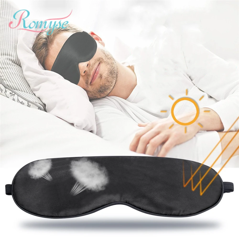 1Pcs Silk Sleep Mask Sleeping Eyeshade Cover Health Care Wellness Eye Patches Night Sleep Aid Eyemask For Men Women