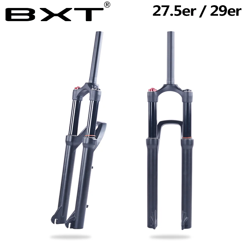Cena 2020 BXT górach bike amortyzowany widelec 27.5 29 mtb widelec prosto stop magnezu hamulce tarczowe 27.5er 29er widelec rowerowy