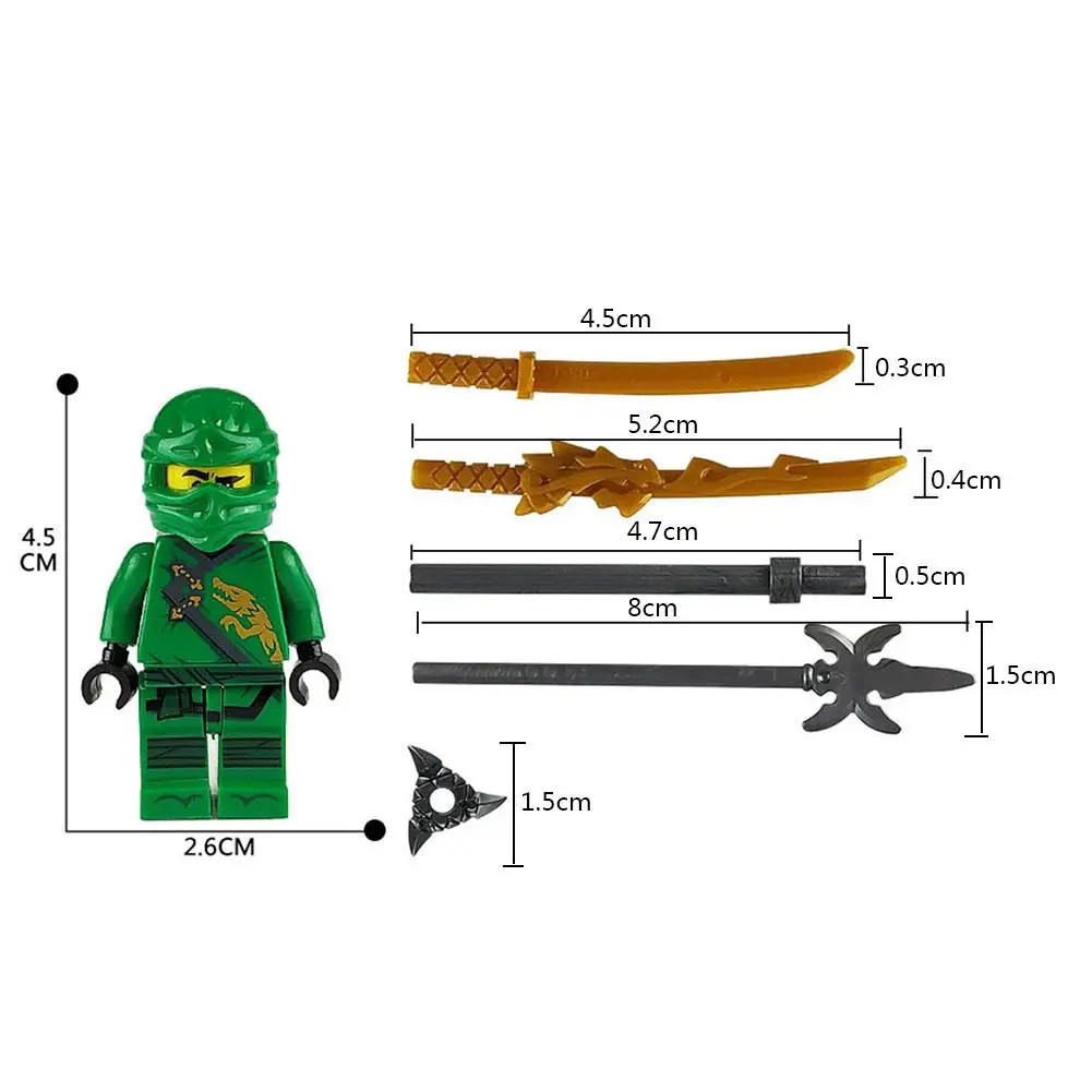 8 шт. фигурка ниндзя, куклы, деревянный блок, собранные блоки для детей, собранные строительные блоки, игрушки, фигурка