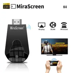 MiraScreen K2 ТВ адаптер Беспроводной ТВ Dongle 2,4 г 1080 P HD HDMI Miracast Airplay для Iphone, Android ТВ stick vs cromecast адресации любому устройству группы