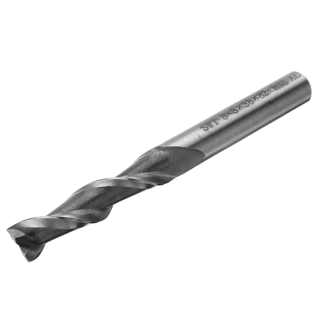 1pc 4/6/8/10mm 2 Flute End Mill HSS & Aluminium Extra Long CNC Milling Cutter For Power Tools