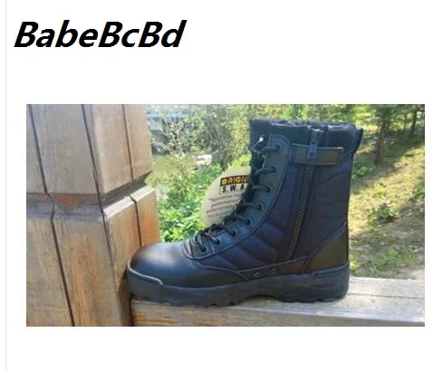 

2017 new style Retro Combat Boots Winter England-style Fashionable Men's Short Black Shoes Military Boots