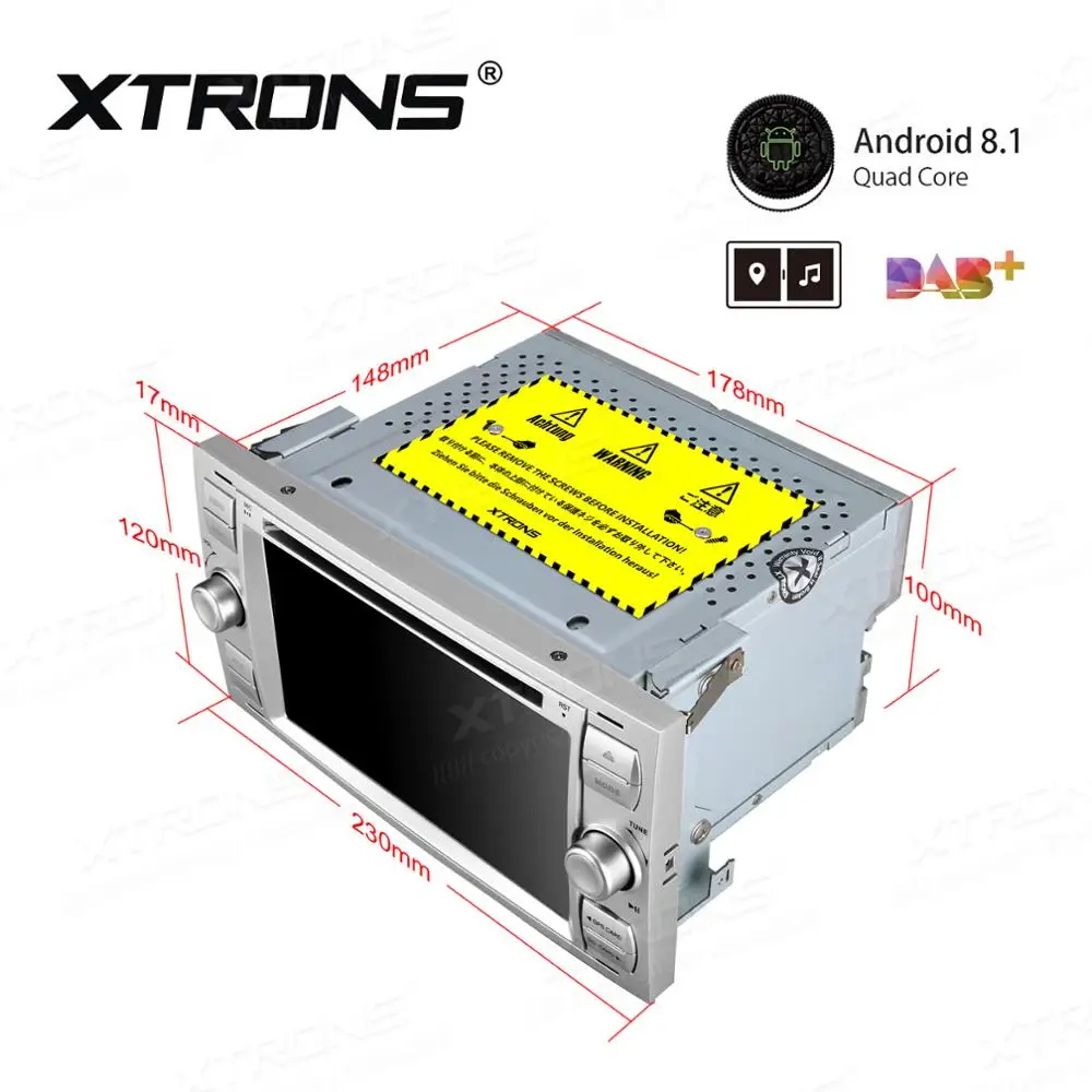 Clearance XTRONS 7" Android 8.1 Quad Core GPS Navigation System for FORD Focus II C-Max S-Max Galaxy Fusio RCA GPS Navigation OBD DAB WIFI 5