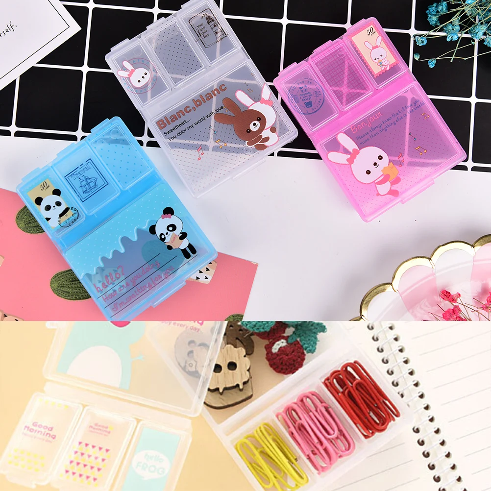 

1Pcs Medicine Case Splitters Organizer Empty Drugs Box Cartoon Animal Mini Cute Plastic Pill Box Pillbox for Child Adult