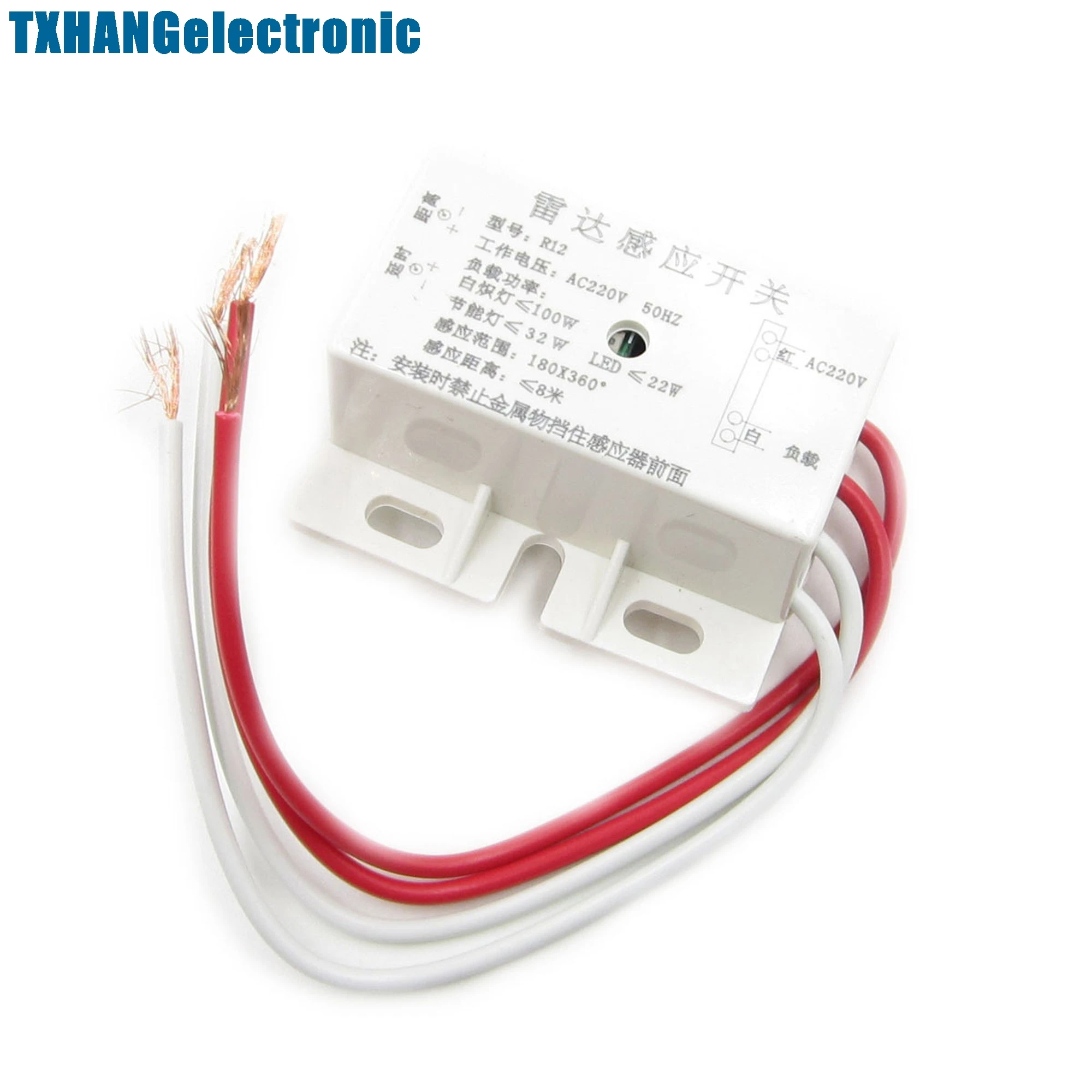 

220V Delay Human Body Motion Detector Microwave Radar Sensor Switch Security