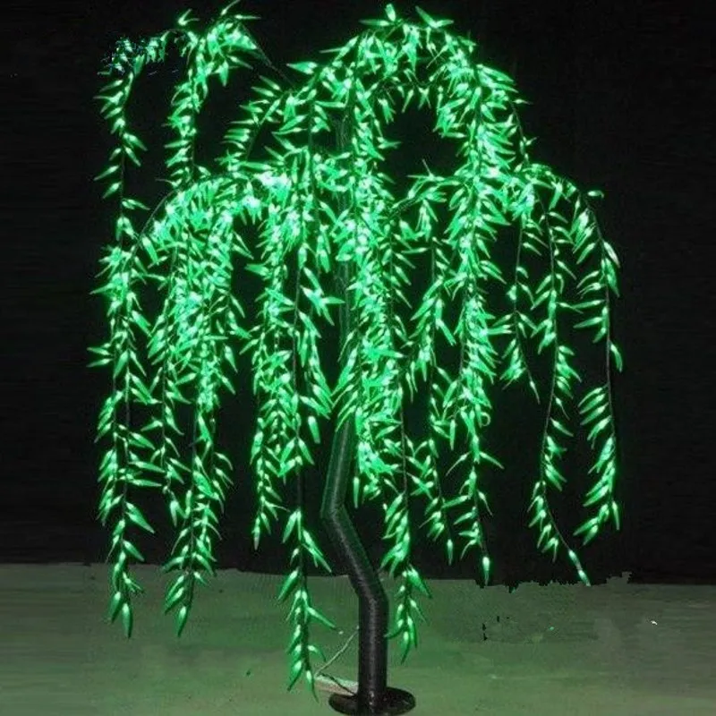 Led Willow Tree Light Led 1152pcs Leds 2m 6 6ft Green Color Rainproof
