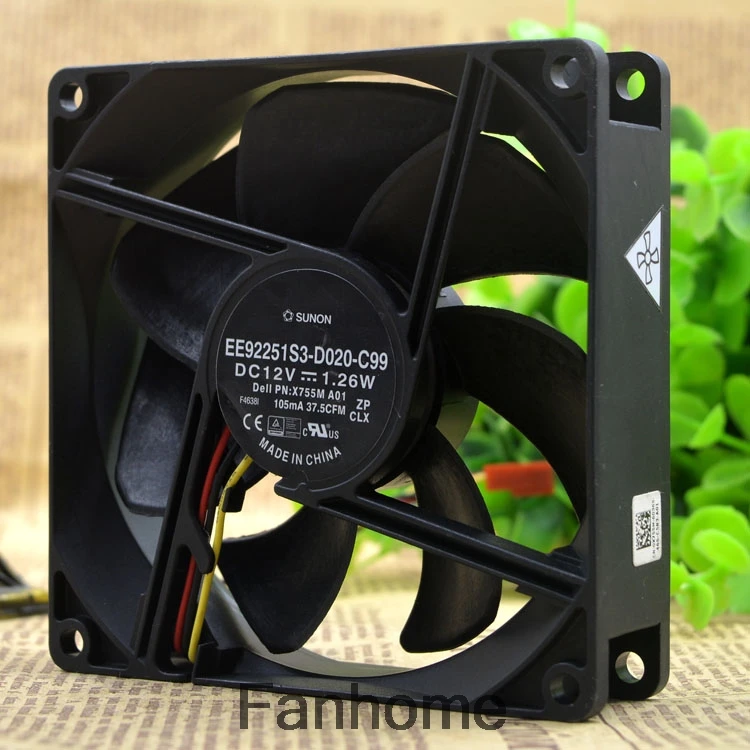 

For Jianjun SUNON 9225 12V EE92251S3-D020-C99 9CM 9025 DC cooling fan