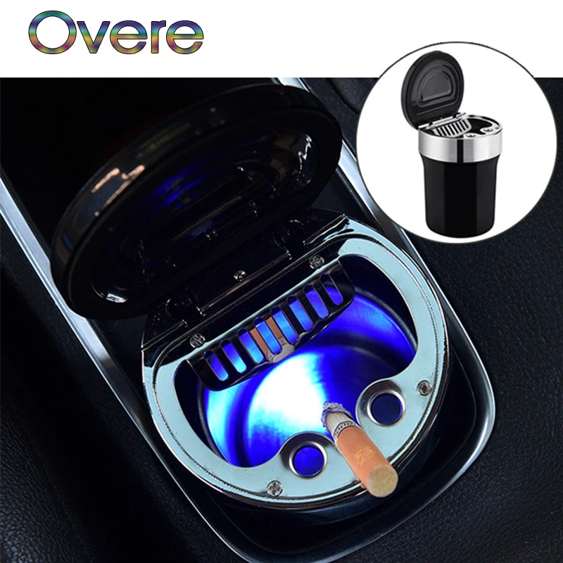 Overe 1PC Black Car LED ashtray Auto compass Lamp For Fiat Punto Volkswagen VW Polo Passat B7 B8 Golf 5 6 7 Touran T5 Tiguan | Автомобили