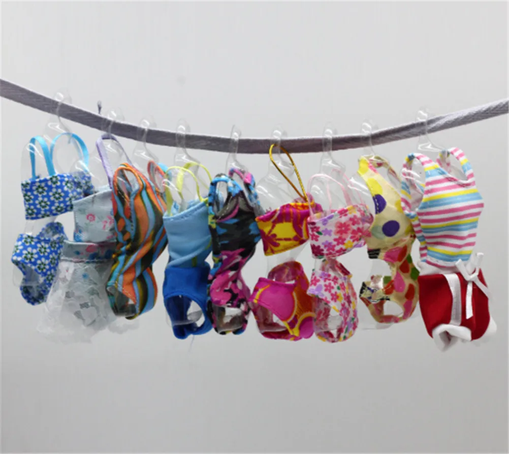 

1Set Beach Bathing Swimwears Fashion Swimming Wear Swimsuits Bikini Summer Clothes For Barbie Doll Accessories Toy Kid Gift