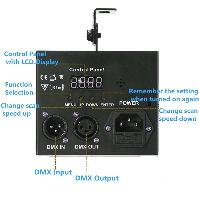 Led Disco Light 18W DMX 512 DJ RGB LED Party Lights Sound Actived Remote Control Disco Lamp Color Changing Stage Lamp Wedding