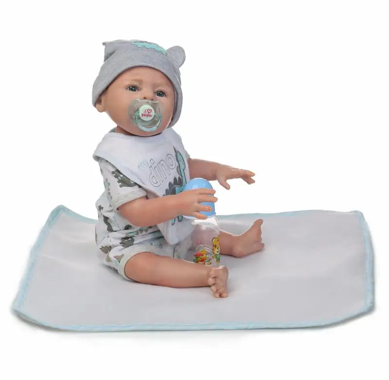 52 см полный Средства ухода за кожей мальчик силикона Reborn Baby Doll Игрушечные лошадки