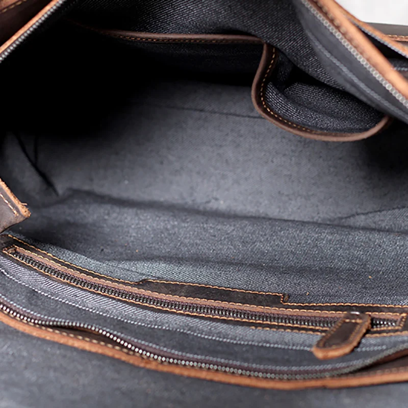 AETOO Retro head cowhide Postman bag handmade leather handheld man shoulder crossbody bag