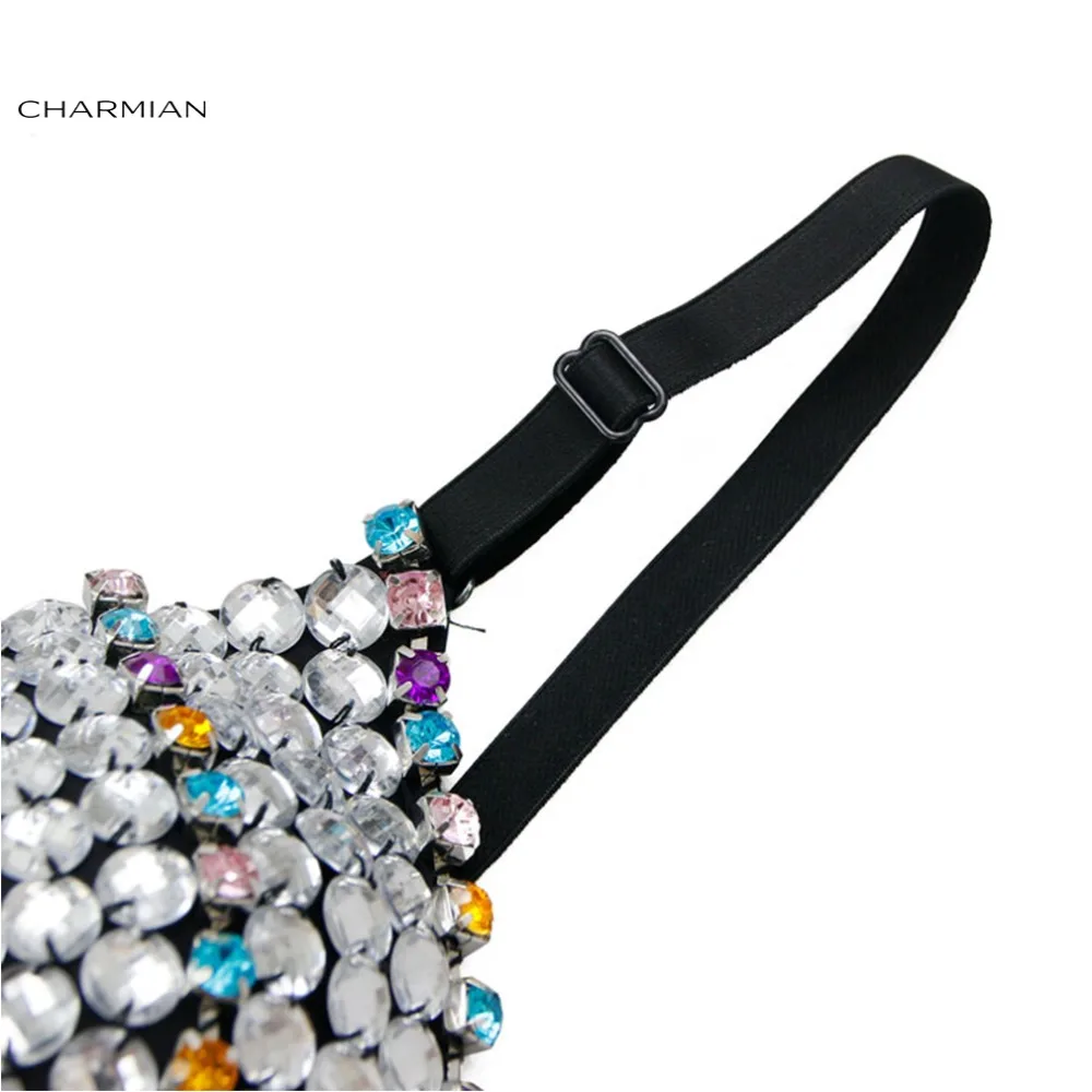 Charmian/женский сексуальный бюстгальтер укороченный топ украшенный бусинами