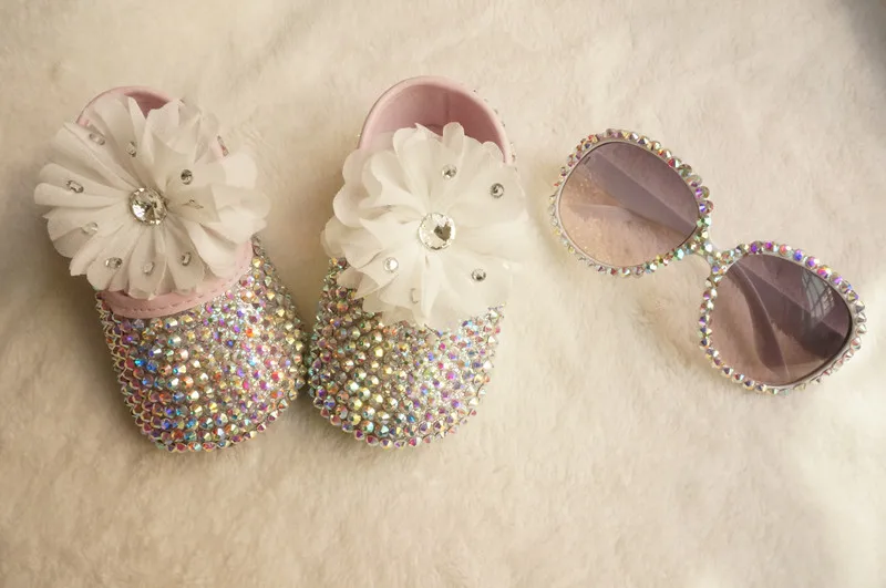 MIYOCAR принцесса стиль ручной работы детский подарок на день рождения набор из страз Детская щетка расческа детская обувь pharm chram ложка и солнцезащитное стекло - Цвет: shoes sunglass