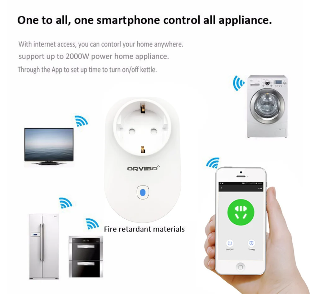 2018 Новый ORvibo домашняя Автоматизация WIFI таймер S25 ЕС умная розетка умный дом