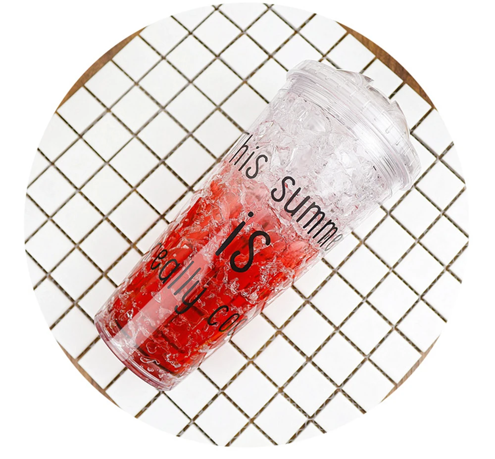550 мл летняя Cola Shake Cup здоровый уплотнение письмо пластиковый стакан для льда чайник Прохладный сэндвич Еда Открытый путешествия питьевой воды 4 цвета