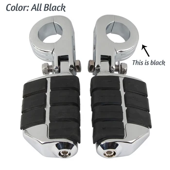 

2pcs 1.25" 32mm Motorcycle Foot Pegs Pedal Black Footrest For Sportster Softail Honda GoldWing GL1500