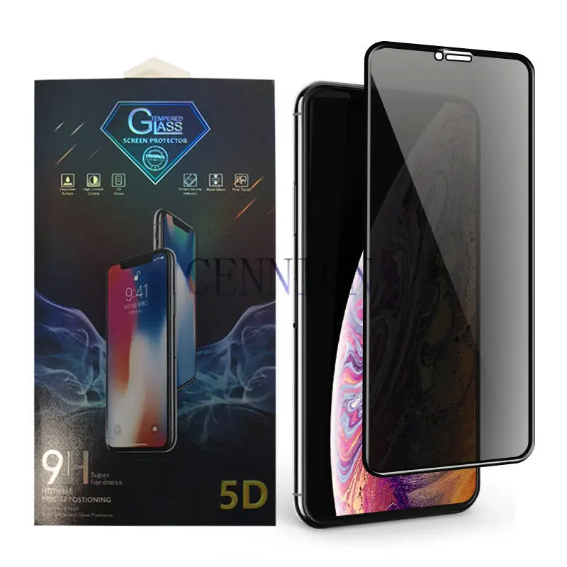

Senior Anti-Spy Full Cover Tempered Glass Screen Protector for iPhone XR XS Max X 8 7 6s plus with retail package