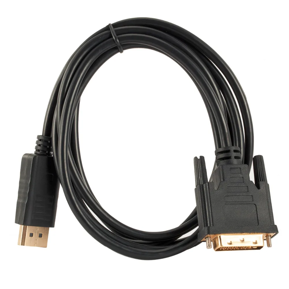1.8M DP to DVI Converter Cord DisplayPort Male to DVI-D 24+1Pin Male Monitor Display Adapter Cable