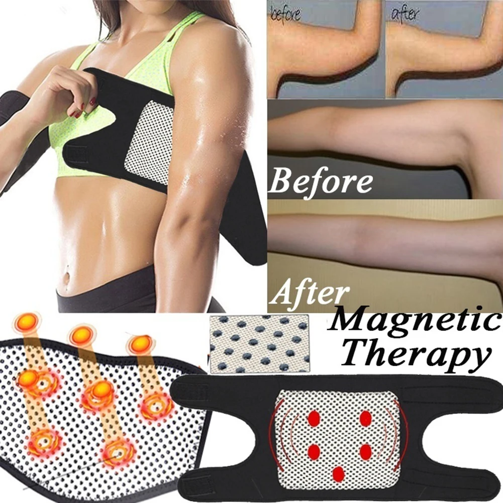 

Magnetic Therapy Self-Heating Arm Elbow Brace Support Belt Tourmaline Pain Relief Slimming Weight Loss Strap Bandage Arm Care