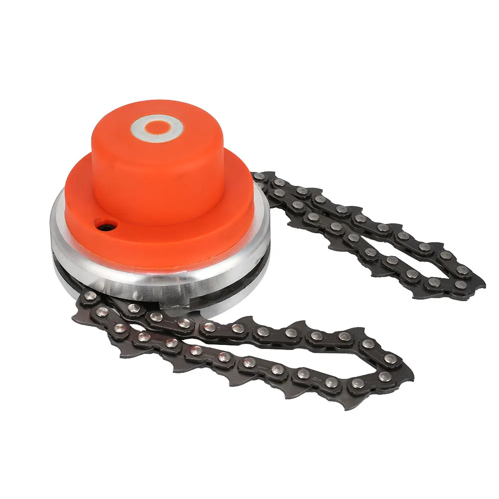 Orange 65Mn Chain Cutting Weeder Trimmer Head Practical Home Garden Bushes Mower Universal Accessories