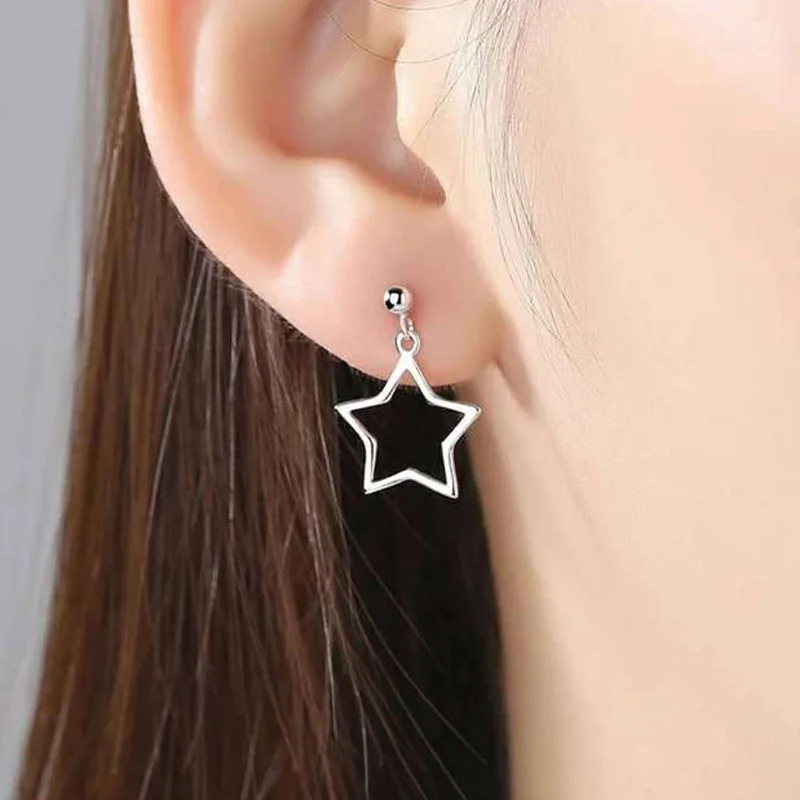 Модные женские серьги Begua Ringen из стерлингового серебра 925 пробы в форме звезды