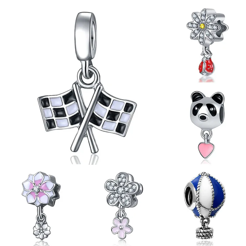 Подходит для pulsera charms plata de ley оригинальный браслет бусины изготовления ювелирных