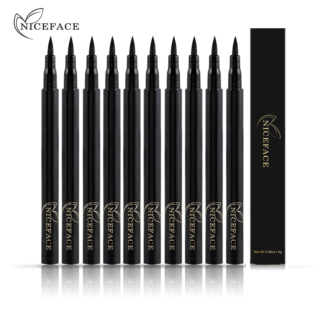 

10 pcs Not Dizzy Waterproof Eyeliner Black Liquid Long-lasting Eye liner Pencil 1.8g Cosmetics Beauty Makeup Tools for eyeshadow