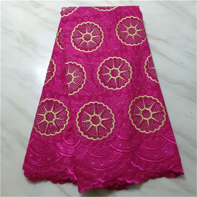 

2019 New Design 100%Cotton Lace African Lace Fabric White French Laces Fabric With Stones High Quality Swiss Voile Lace