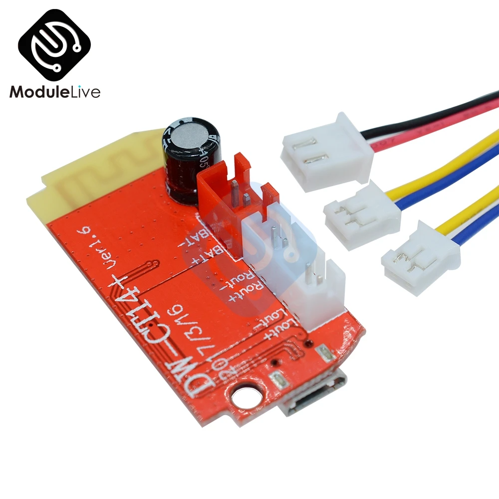 

5PCS Micro USB DC 3.7V 5V 3W Digital Audio Amplifier Board Double Dual Plate DIY Bluetooth Speaker Modification Music Module
