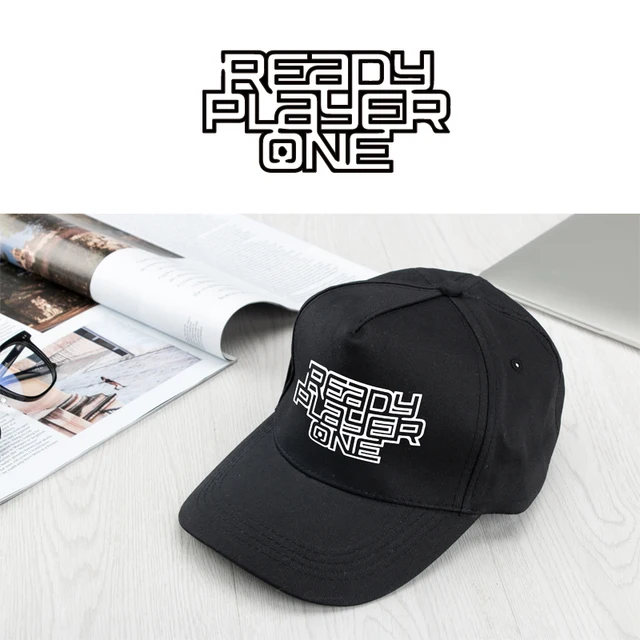 2018 Science Fiction Movie Ready Player One Cosplay Hats Black Strapback Unisex Adjustable Baseball Caps