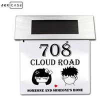 4LED свет из нержавеющей стали-управляемая лампа Наружное освещение дверная пластина Безопасность солнечное освещение Billboard лампа уличный домик номер