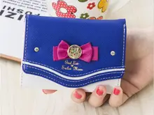 10 pieces Samantha Vega Sailor Moon Lady Short Wallets Purse Female Candy Color Bow Knot PU Leather for Coin Card Clutch Bag hot sale women lady long wallets purse female candy color bow pu leather carteira feminina for coin card clutch bag