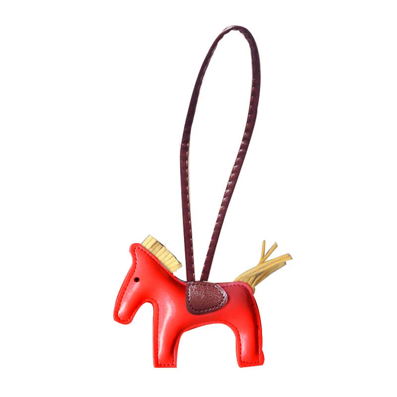 QCOOLJLY Luxury Leather Tassel Key Rings PU Little Horse Keychain Women Handbag Cute Pendant Holder Accessories Wholesale QCOOLJLY Luxury Leather Tassel Key Rings PU Little Horse Keychain Women Handbag Cute Pendant Holder Accessories Wholesale