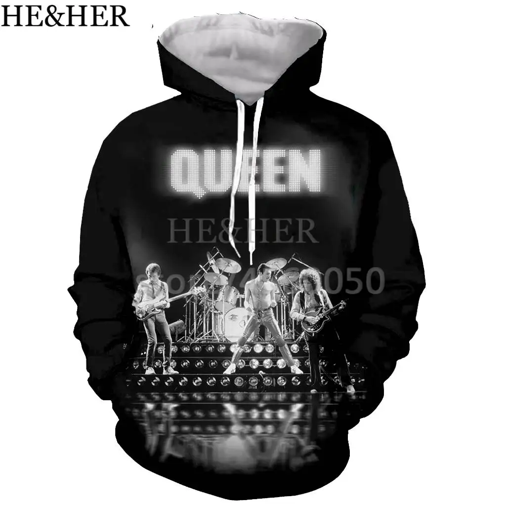 Queen band, мужская толстовка с капюшоном с 3D принтом, модная толстовка с графическим принтом, Повседневная Уличная одежда, пуловер с капюшоном - Цвет: 03