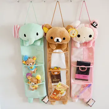 

Candice guo! super cute plush toy Sentimental Circus elephant rabbit bear hanging storage bag birthday Christmas gift 1pc