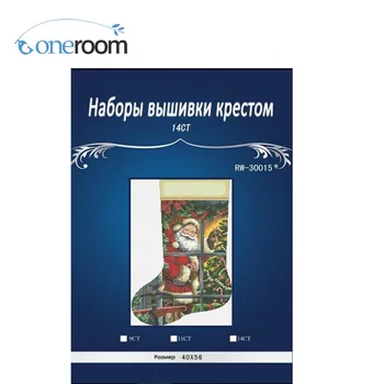 

Christmas sock RW30015 Similar DMC threads DIY Handmade Counted Cross Stitch Needlework Set Embroidery Kit