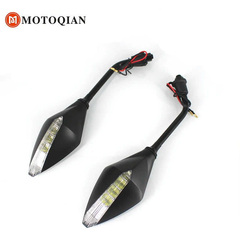 

Accessories Motor bike Rearview Mirrors LED Motorcycle Rear View Mirror With Turn Signal Light Indicator Moto For Honda TLR200
