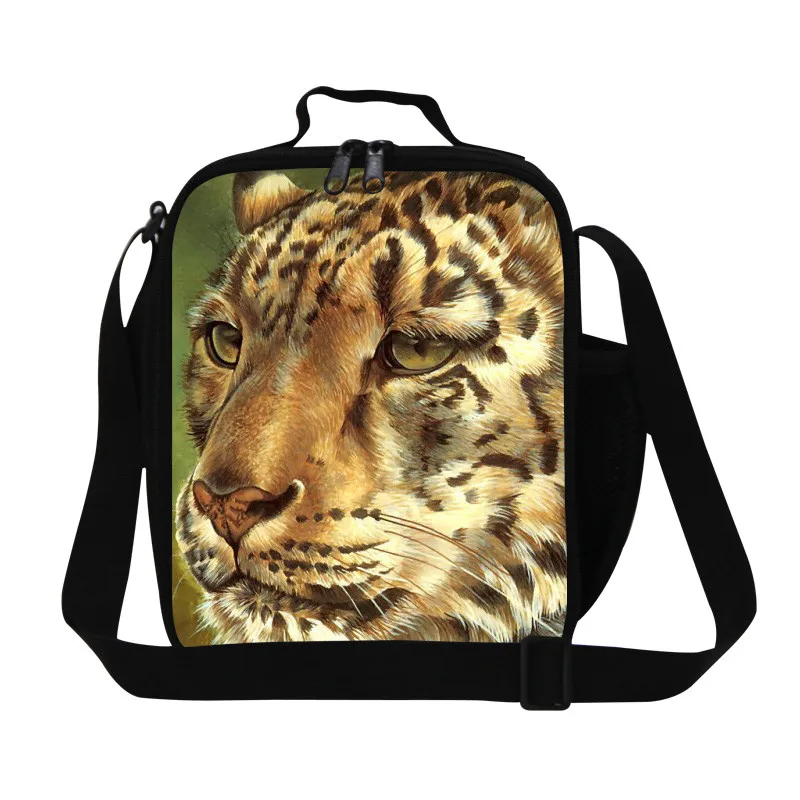 Лидер продаж, Детский 3D рюкзак с принтом в виде головы тигра, Термоизолированный Ланч-бокс для еды, Мужская упаковка для еды, для офиса, Лидер продаж - Цвет: Коричневый
