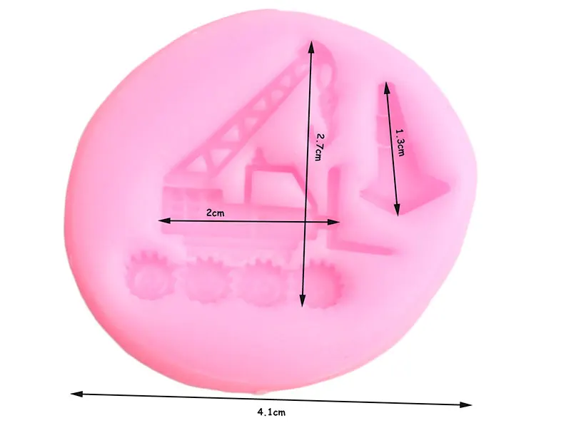 3D Строительные транспортные средства силиконовые формы DIY Детский день рождения торт украшения инструменты помадка кекс Топпер шоколадные конфеты формы