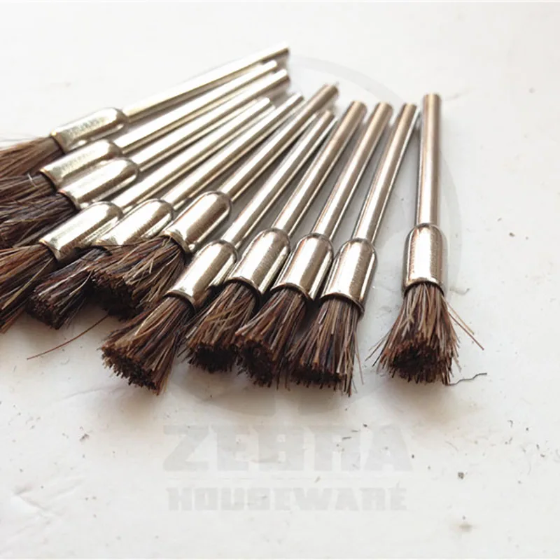 10 pcs/lot Pen Shaped Horsehair Brushes/ Mane Brushes for Metal/Wool