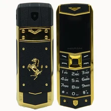 MAFAM A8 Русский Арабский испанский французский вибрации Роскошный металлический корпус автомобиля логотип мобильный телефон с двумя sim-картами кожаный чехол Подарок P234