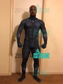 

Free Shipping 3D Printed 2018 Film Version Dyesub Marvel Black Panther Superhero Cosplay Costume No Mask The Avengers Costumes