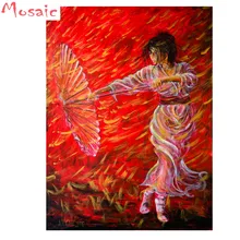 Женский зонт, 5D DIY алмазная живопись, индивидуальная алмазная живопись на заказ, круглые алмазные Стразы, алмазная вышивка, квадратная дрель