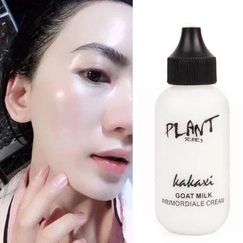 

2019 Primer Lazy Face Foundation Cream Goat Milk Revitalizing Full Coverage Waterproof Makeup Base Brighten Cover Dark Circles
