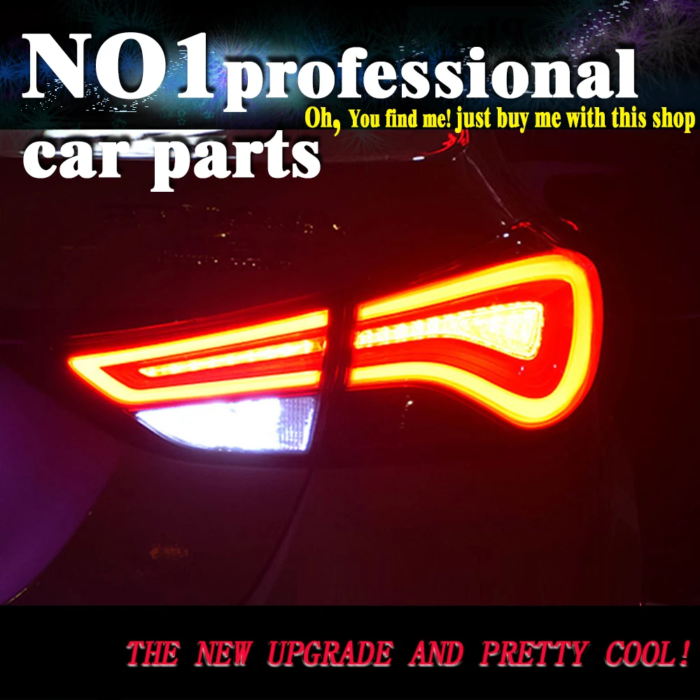 

OUMIAO Car Styling for Hyundai Elantra TailLights 2012-2018 New Tuscon Avante LED Elantra Tail Light Rear Lamp DRL+Brake+Park