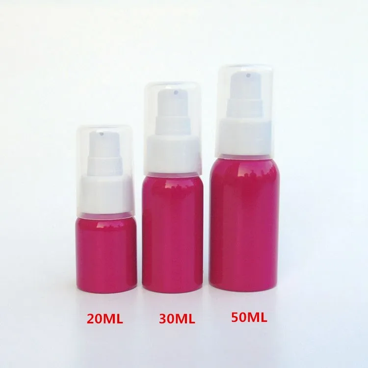 10 шт. 20-300 мл, розовый красная алюминиевая пустая бутылка для лосьона с клювом, эмульсионный насос, насадка для лосьона, косметическая банка, образец, упаковка для путешествий